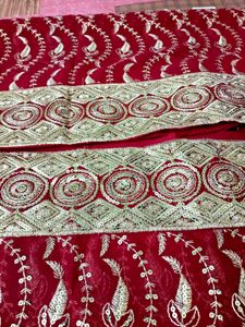 Elegant Maroon &amp; Gold✨ Saree