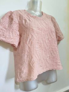 Chic Puff Sleeve Textured Top Size M-L 34"-38"