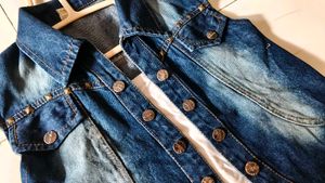 Denim Vest with Studs