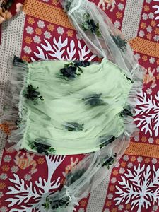 Sheer Embroidered Floral Blouse