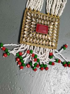 Indian Beaded Necklace &amp; Earring Set