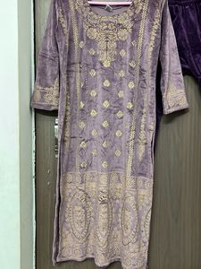 New Elegant Velvet Kurta Set for L&amp; xl