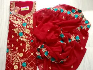Bridal/ Embroided Party Wear Dress Material