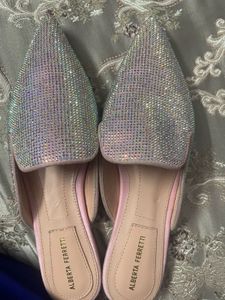 Alberta Ferretti Embellished Mules