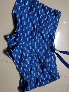 Cute Blue Fish Print Shorts