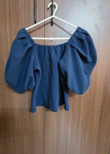 Puff Sleeve Square Neck Top