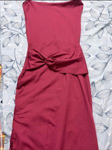 Elegant One-Shoulder Red Maxi Dress