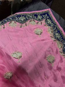 Exquisite Heavy Pink Saree with Embellishments💗🌸