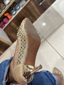 Party Wear Golden Heels