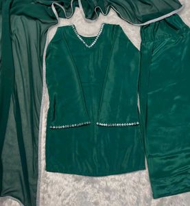 green colour very beautiful dress