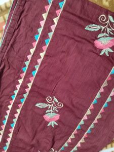 Maroon Embroidered Salwar Suit