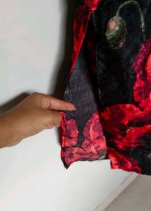 Elegant Black Floral Print Dress