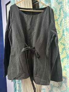 Chic Printed Tie-Front Top