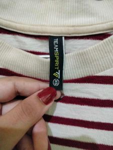 Striped A-Logo Casual Top