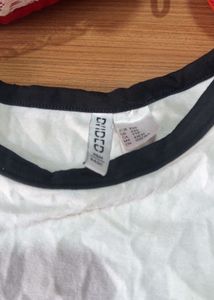 H&amp;M White Ringer Tee