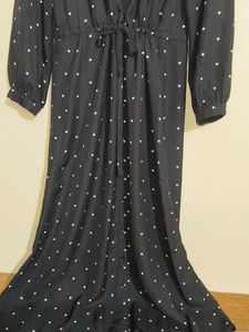 Black Polka Dot Maxi Dress
