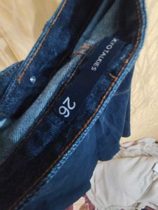 Classic Blue Denim Midi Skirt