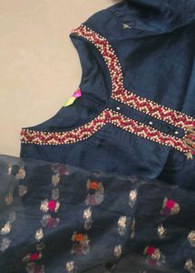 Elegant Blue Kurta Set with Dupatta