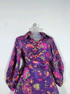 Purple Floral Printed Co-ord (Women's)