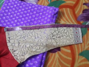 Elegant Purple Saree with Border