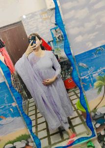 beautiful levender kurta set with dupatta