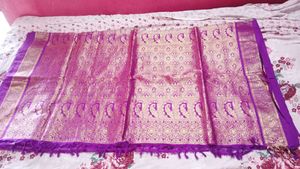 Vibrant Purple Silk Sare free blouse