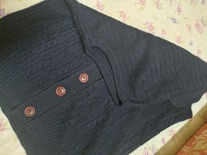 Men's Navy Cable Knit Vest