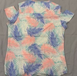 COBB Tropical Cold Shoulder Top