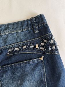 Y2k embellished denim mini skirt