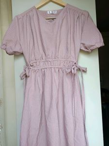 Cute Pink Gingham Picnic Dress