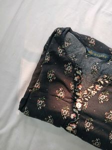 Floral Black Kurti