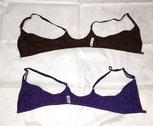 Harness Bralette Set - Purple &amp; Brown