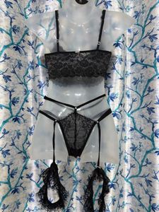 Lacy Lingerie Set Midnight Black