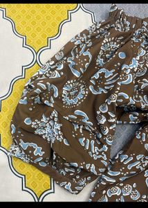 Brown Floral Print top