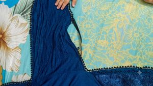 Elegant Navy Blue hijab or stole