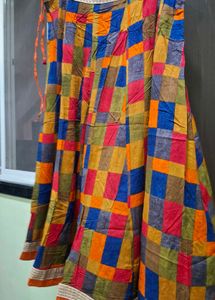 Vibrant Geometric Print Maxi Skirt