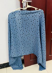 Blue Geometric Print scarf dupatta