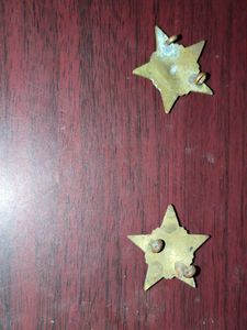Vintage Brass Star Pins Pair