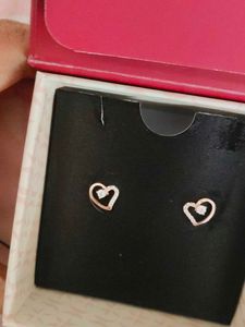 Rose Gold Heart Earrings