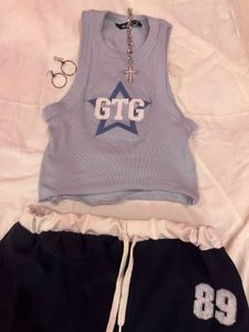 Sleevless star tank top y2k