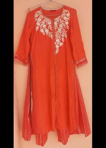 Orange Gota Work Kurta Set