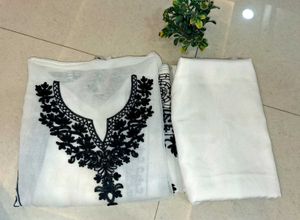 Elegant  Embroidered Kurta pant dress material