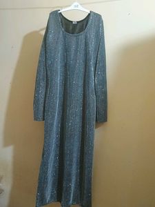 Sparkling Silver Maxi Dress