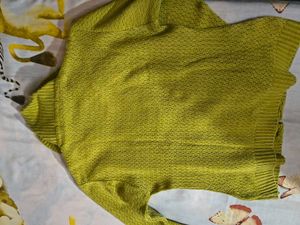 Green Wool Readymade Sweater