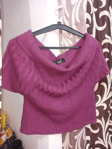 Women's Classy Woolen Crop Top