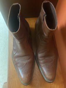 Red Tape Men's Brown Leather Boots