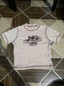 pink cute crop top