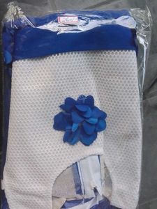Adorable White &amp; Blue Party Dress - (nos - 5)