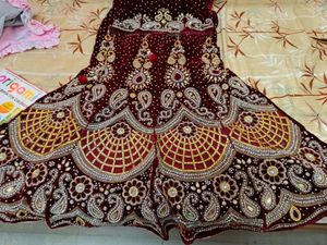 Maroon Bridal Heavy Work Lehenga