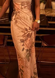 Floral Strapless Maxi Dress